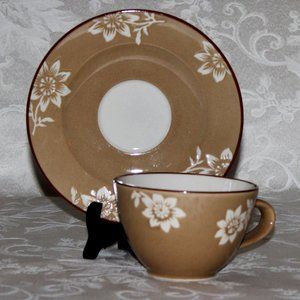Nautica Island Flower Tea Cup & Saucer Set | Vintage Nautica Pattern 929